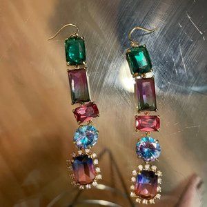 Kate Spade Multicolored Stone Statement Earrings
